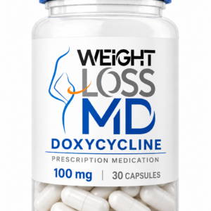 Doxycycline 100 mg prescription medication bottle – Weight Loss MD